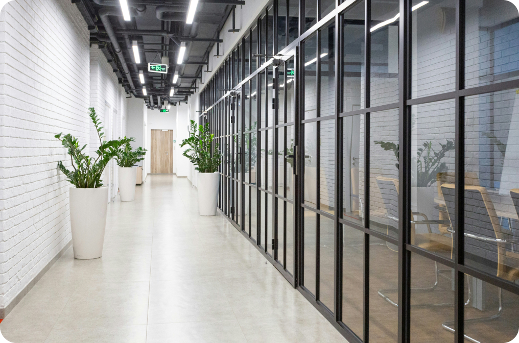 glass office spaces
